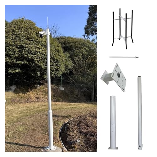 Générique Support Mural pour caméra de sécurité extérieure avec dôme en Acier galvanisé, système de Fixation Murale, Support de caméra de Surveillance détachable, Support de Sol Universel réglable de