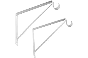 2 Pcs Heavy Duty Wall-Mounted SRB300 Closet Rod Brackets