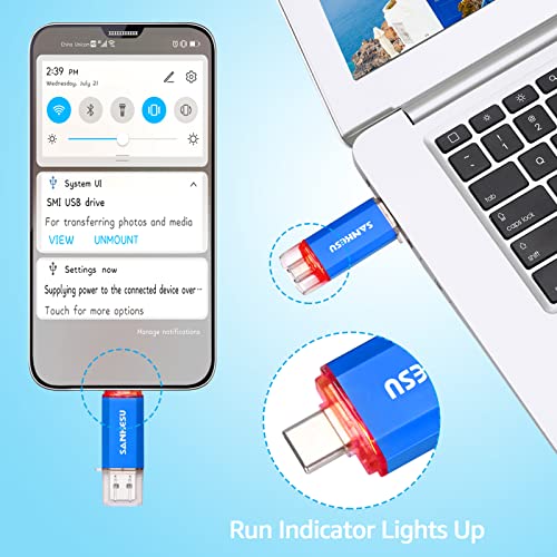 SANKESU Chiavetta USB 32 GB 3.0 Unità Flash 2 in 1...