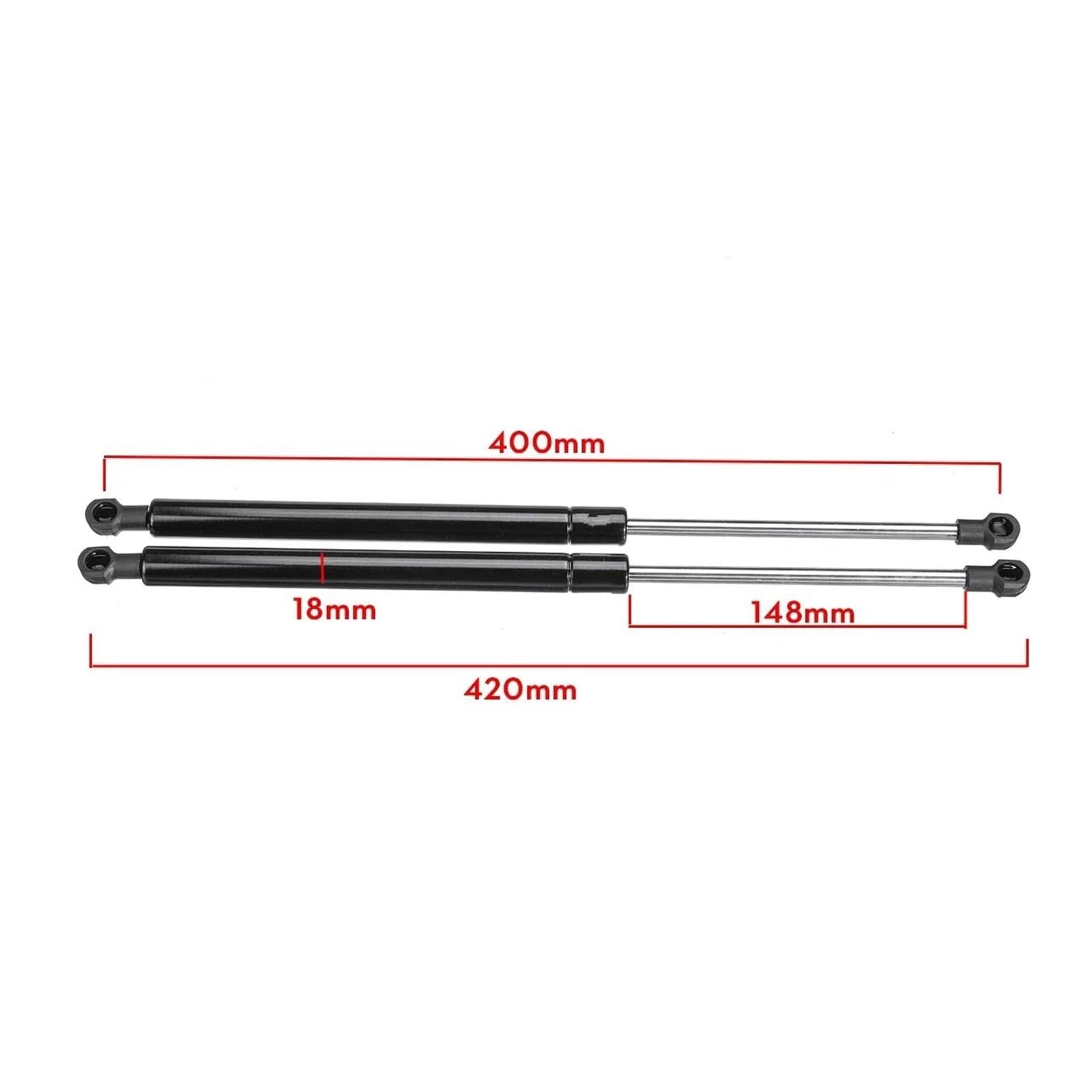 Vérin À Gaz Pour Hayon 400mm 300N Universel 2X Entretoises Voiture Couverture Avant Capot Coffre Arrière Hayon Démarrage Choc Ascenseur Jambe Force Barre Support