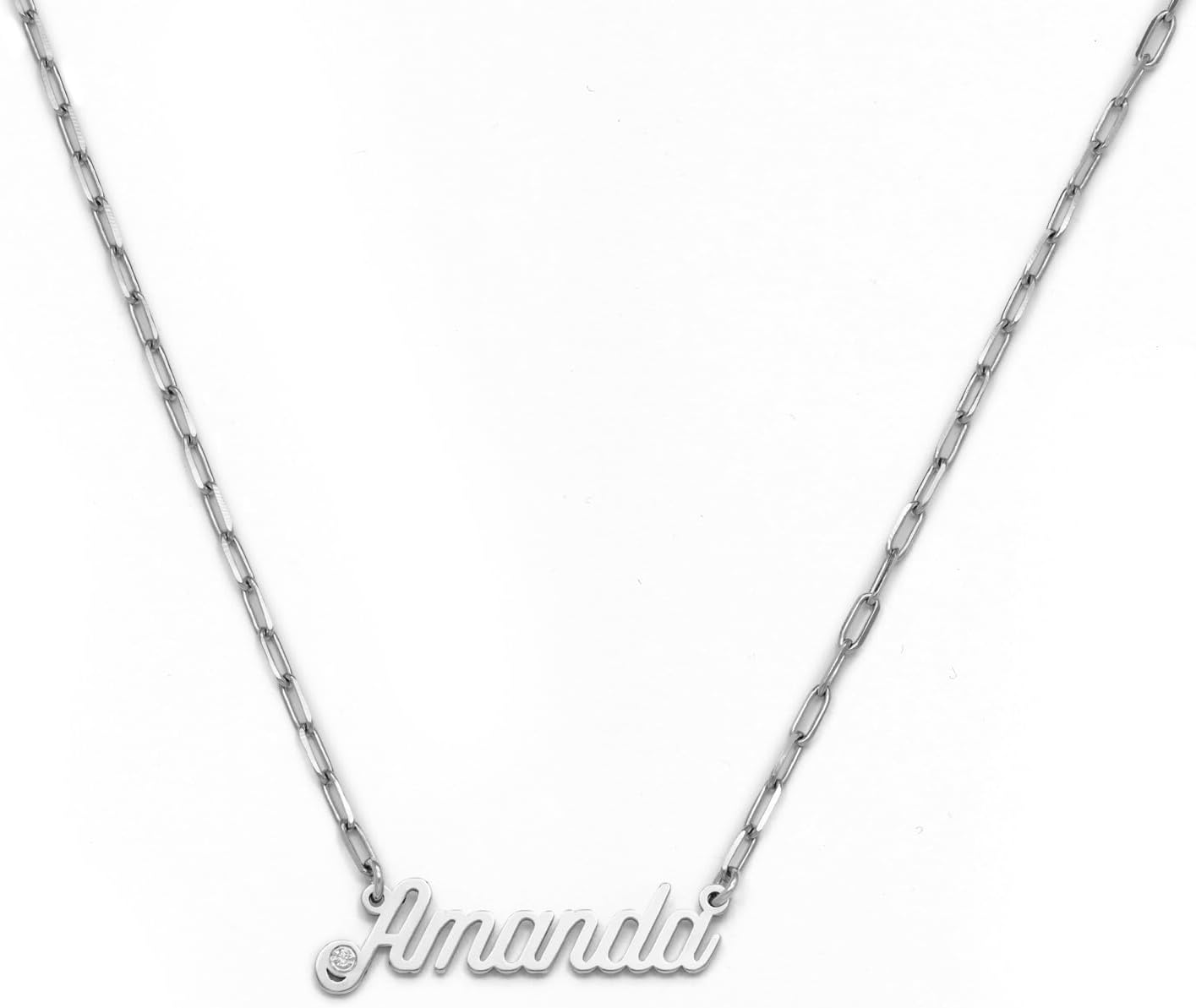 Personalized Choose Your Style Diamond Name Necklace - Custom Nameplate Pendant - Dainty Gift for Her, Women, Mom, Grandma - Gift for Christmas, Birthday