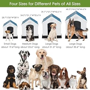 Plastic Dog House Outdoor Indoor Weatherproof Extra Large Dog House Insulated Dog Kennel for Small to Large Dogs(Blue, 48.2" L x 43.3" W x 44.6" H) Plastic Dog House Outdoor Indoor Weatherproof Extra Large Dog House Insulated Dog Kennel for Small to Large Dogs(Blue, 48.2″ L x 43.3″ W x 44.6″ H)