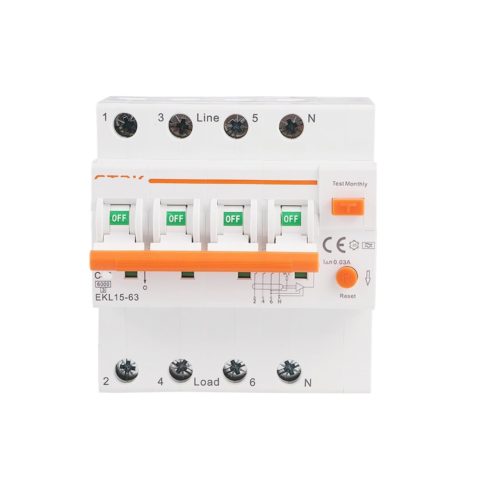 VSPPJYFG Low Voltage 4P 30mA A Type Overload Short Circuit Leakage Protection 25A 32A 40A 63A EKL15(40A)