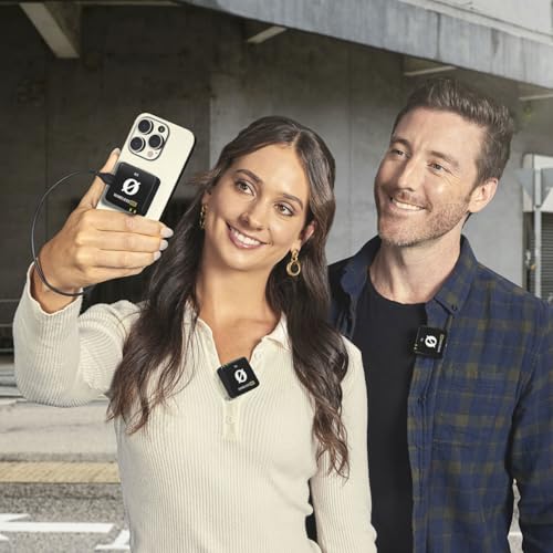 Image of Rode Rode Wireless Me Dual Set Ultra-Compact Wireless Microphone System with Built-in Microphones, Gainassist Technology and 100M Range for Filmmaking, Interviews and Content Creation(Black)