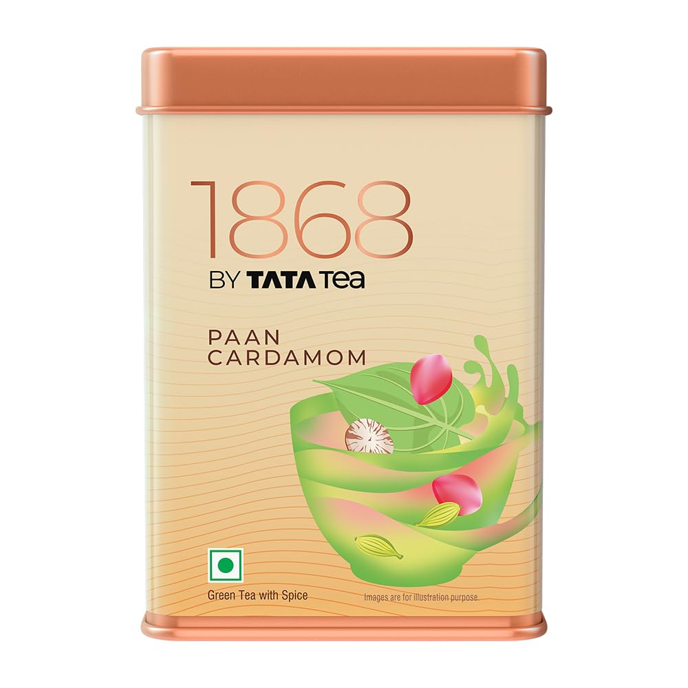 1868 by Tata Tea Paan Cardamom | 100g | Paan Flavoured Tea | Green Tea with sweet mix flavours and cardamom (B0C3H72GD5) Amazon Price History, Amazon Price Tracker