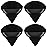 4 facial soft triangle puffs, wet and dry makeup tools, used for powder, mineral powder, body powder, foundation make-up, washable powder puffs (Black)