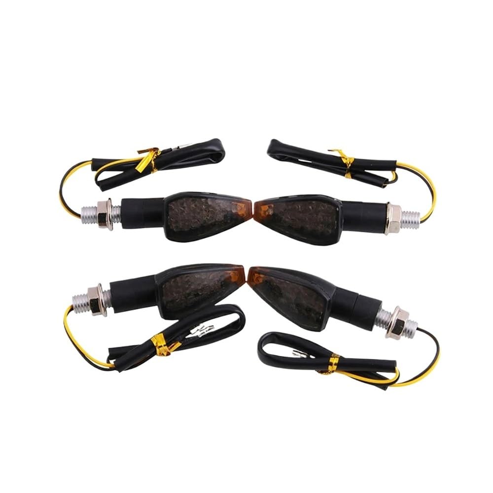 Indicateurs Moto Clignotants Clignotants LED Universels Pour Motos, Longs Et Courts, Accessoires De Couleur Ambre, 4 Pièces