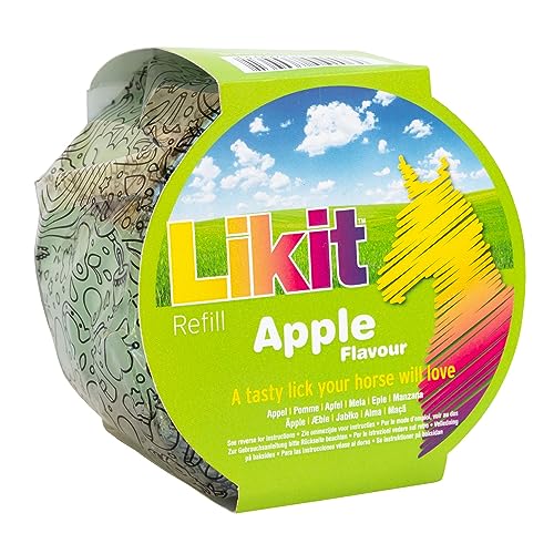 Likit Horse Treat Apple Large Refill 650g | Tasty Horse Treat, Reduce your Horse's Boredom & Stress | Apple