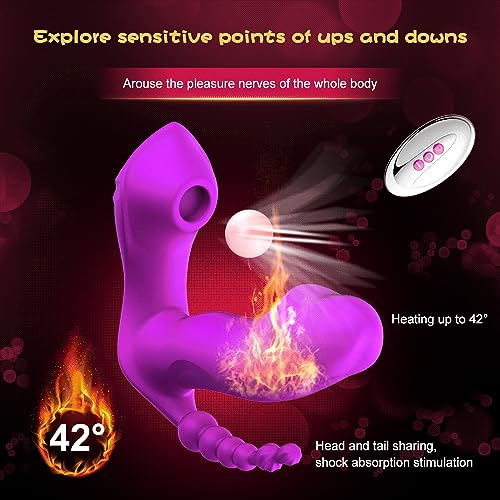 YcsLust 3 in 1 Double Motoren G-Punkt 10 Vibratoren Tragbare Butterfly Vibrierende Vibratoren für Sie G-Punkt Stimulation Leise und Stark Klitoris Sexspielzeug FüR Sie Frauen Und Paare (Lila) – Bild 5
