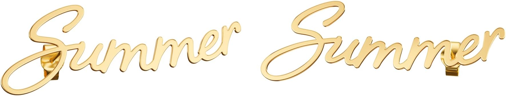 18K Gold Plated Sterling Silver Custom Name Personalized Writing Minimalist Personalized Word Stud Earrings Mother Bridesmaids Gift for Her