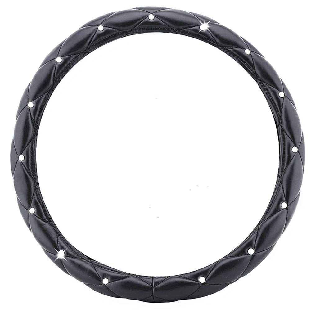 Imbottitura Per Cintura Di Sicurezza Crystal Diamond – Pelle PU Con Strass, Diamante Bianco, Accessorio Auto Donna, Taglia Unica