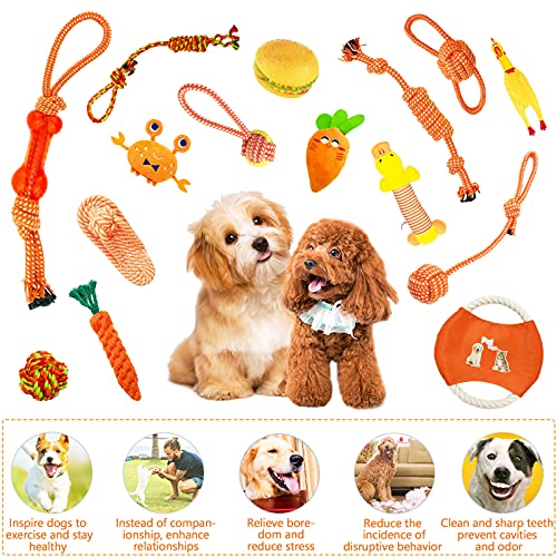 MULEVIP Giocattoli per Cani,Set Giochi Cane 15