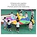 ANGGREK Umbrella Parachute Mole Game Promotes Cooperation Improves Ability 40 Small Strips Kids Outdoor Parachute Mole Game