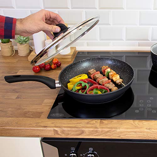 Blackmoor Tempered Glass Pan Lids | 5 Separate Sizes | Soft Touch Handles | Suitable for Pots & Pans | Built in Steam Vents | Stainless Steel Edges (Glass, 18cm) 4 Gallery Image