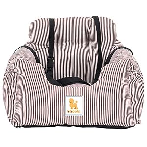 Blobobi Dog Car Seat for Medium Dogs or CatsDog Booster Seat with Storage Pocket and Clip on Safety LeashRemovable Washable CoverDog Bed Dual use for Car and Home