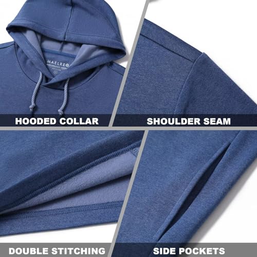 Image of M MAELREG Hoodies for Men Golf Fleece Hooded Sweatshirts Dry Fit Athletic Lightweight Casual Midlayer Mens Hoodies Pullover