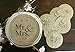 Handmade Mason Jar Labels Mr and Mrs Canning Lid Topper Stickers Set of 12