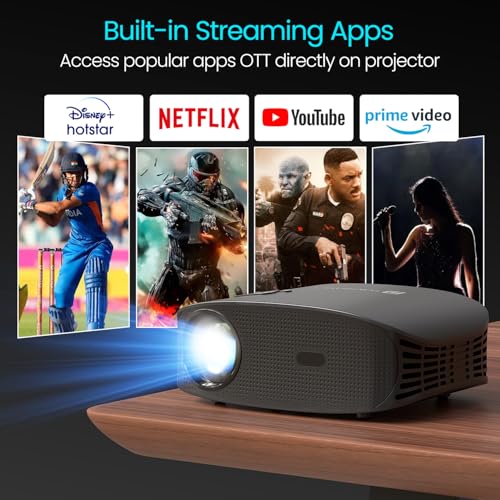 Portronics Beem 490 Smart LED Projector with 1080p Full HD, Streaming Apps (Netflix, Prime Video, Hotstar), Automatic Focus, Auto Keystone... - Image 2