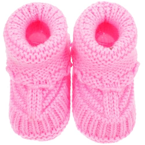 WRITWAA Pantoufles Tricotés au Crochet pour Bébé 0-6 Mois Chaussures -Né Unisexe Taille Unique 108 CM Laine Douce Articles de Puériculture Confortables pour -Nés et Nourrissons