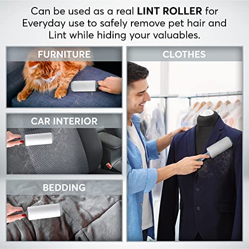 Sneaky Booze Stash Lint Roller For Pets Diversion Safe: Discrete Portable Storage Container To Hide Pills Jewelry Or Valuables Secret Hidden Travel Can Or Home Security Smell Odor Proof Bag 2 Pack #TOP6