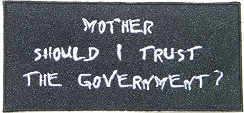 TRUST GOVERNMENT NO TRUMP ANTI Funny Motorcycles Outlaw Hog MC Biker Punk Rock T-shirt Patch Sew Iron on Embroidered Applique Sign Badge