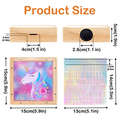 Image of ICOSY Piggy Bank for Kids, Wooden Framed Coin Bank