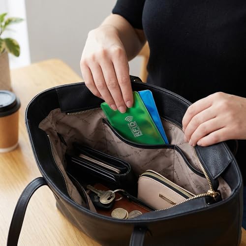 18 Stück RFID Blocker Kartenhülle, Bunte Card Sleeves, EC Karten Schutzhülle, Scheckkartenhülle, Bankkarten Schutzhülle für Damen und Herren – Bild 7