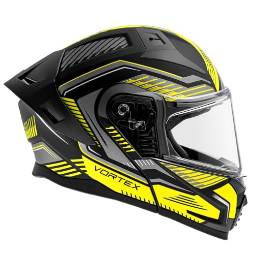 Image of Gliders Vortex D1 Flip-Up Full Face Helmet with Spoiler with Clear Visor