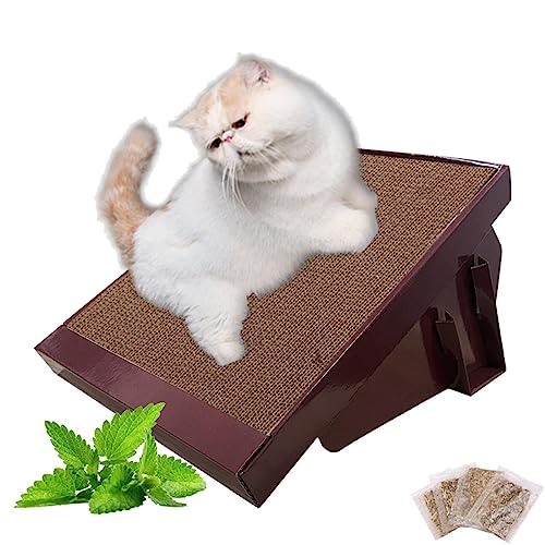 Tiragraffi Per Gatti A Forma Di Carro Armato - Cartone, Verde Militare, Suck UK