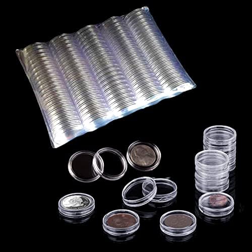250 Pack - Direct Fit 26mm Airtight Coin Holder Capsules For Presidential $1 & Sacagawea Dollars