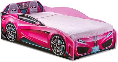 Cilek Spyder Race Car Toddler Bed Frame, Toddler, Pink