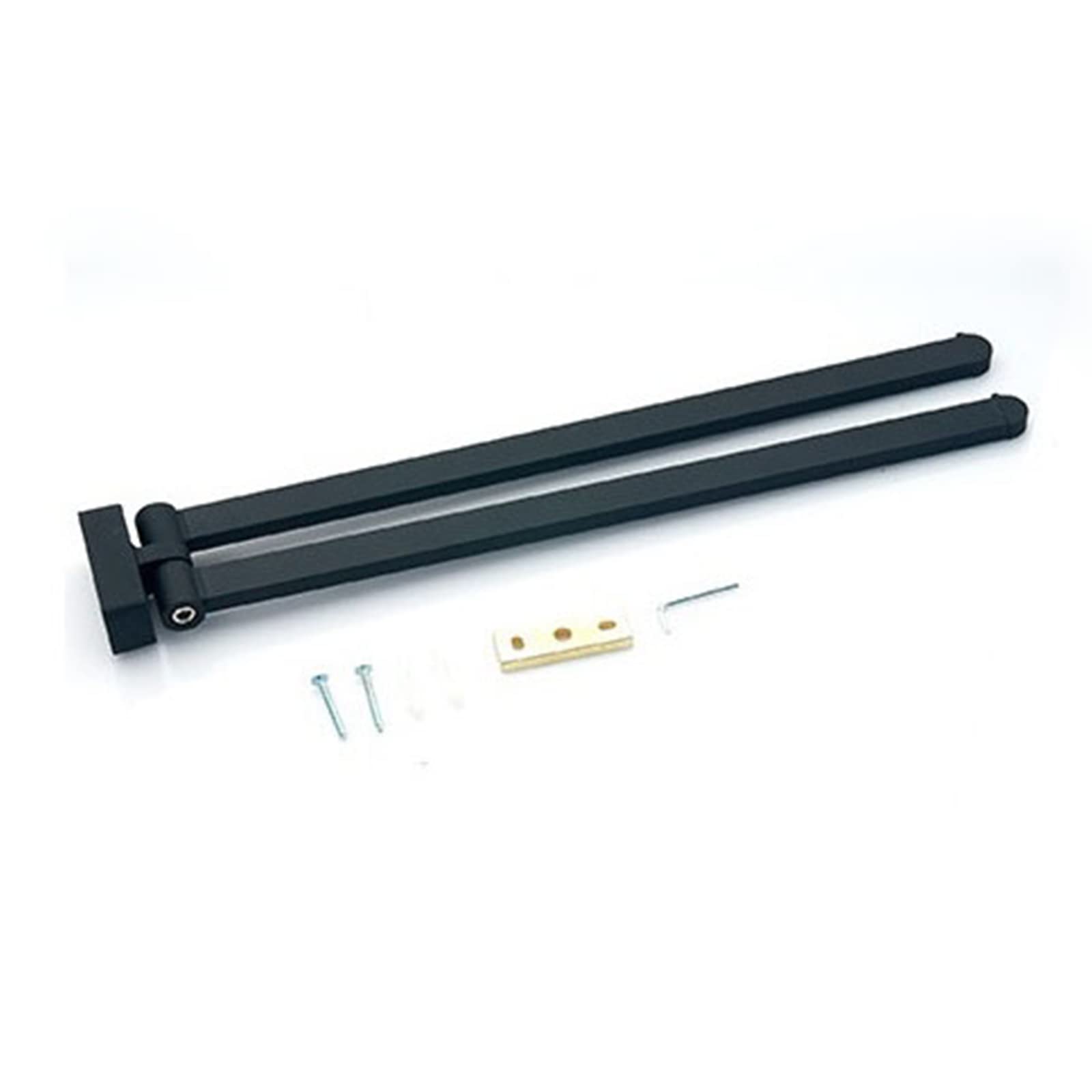 Buxuaaaa Multicolor Wall Mounted Towel Towel Rack Adhesive Hanger 180° Rotation Space Saving Rack For Bathroom Black For Bathroom Wall Mounted