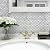 Tenedos 1 Inch Hexagon Glazed Porcelain Mosaic Tile with Carrara White with Grey Marble Look for Wall and Floor, Kitchen Backsplash, Bathroom Walls (10 Sheets)