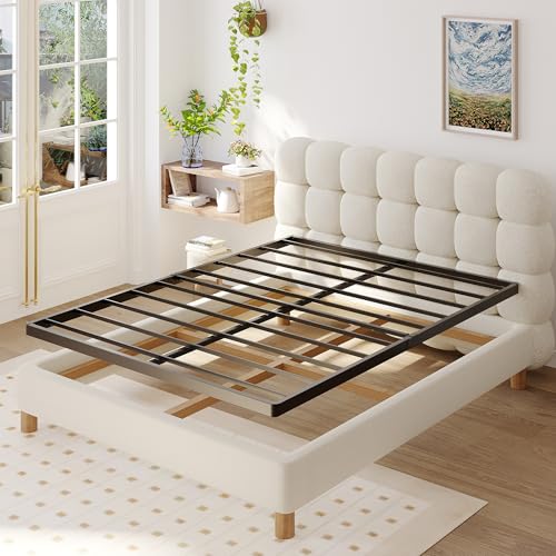 Upcanso Base de cama King Box Spring de 2 pulgadas, base de colchón de metal de perfil bajo, 2 pulgadas, capacidad máxima de peso de 3000 libras, sin ruido, fácil montaje