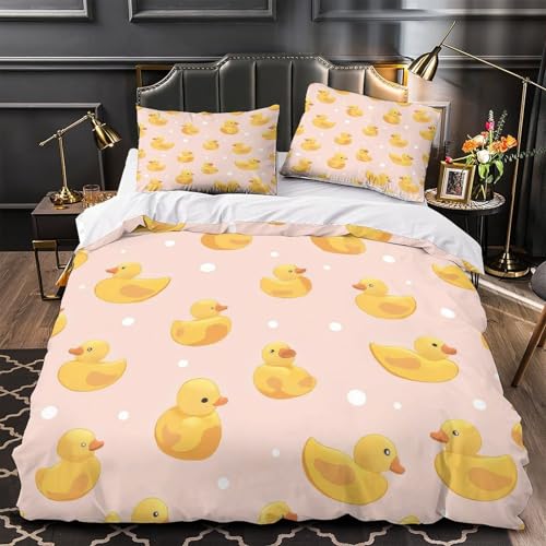 Housse de couette 260x220cm résistante et parure de lit microfibre douce facile à repasser