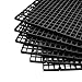 ALEGI 24 Pcs Aquarium Fish Tank Divider Plastic Egg Crate Aquarium Filter Bottom Tray Grid Isolation Board Partition Net Pane Separator (S 24pcs Black)