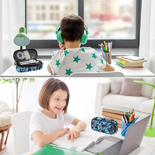 Image of Camo Pencil Case for Boys, Large Capacity Pencil Pouch for Kids, Back to School Pencils Box Pen Bag with Zipper, Camouflage Pen Case Stationery Organizer for Middle Elementary School
