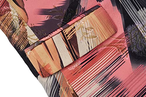 MOGU Mens Blazer with Colourful Irregular Pattern Slim Suit Jacket4