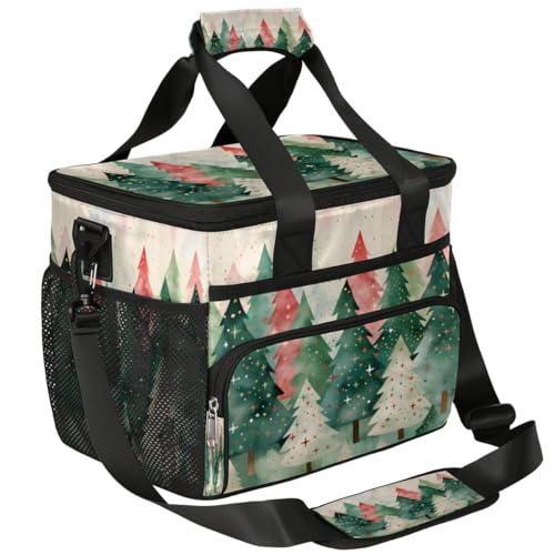 Insulated Picnic Backpack Lunch Box for Women Men Picnic Basket Tote Lunch Bag Picnic Bag Portable Lunch Bags for Picnic, Beach, Work, Trip,Office, Camp Winter Christmas Tree
