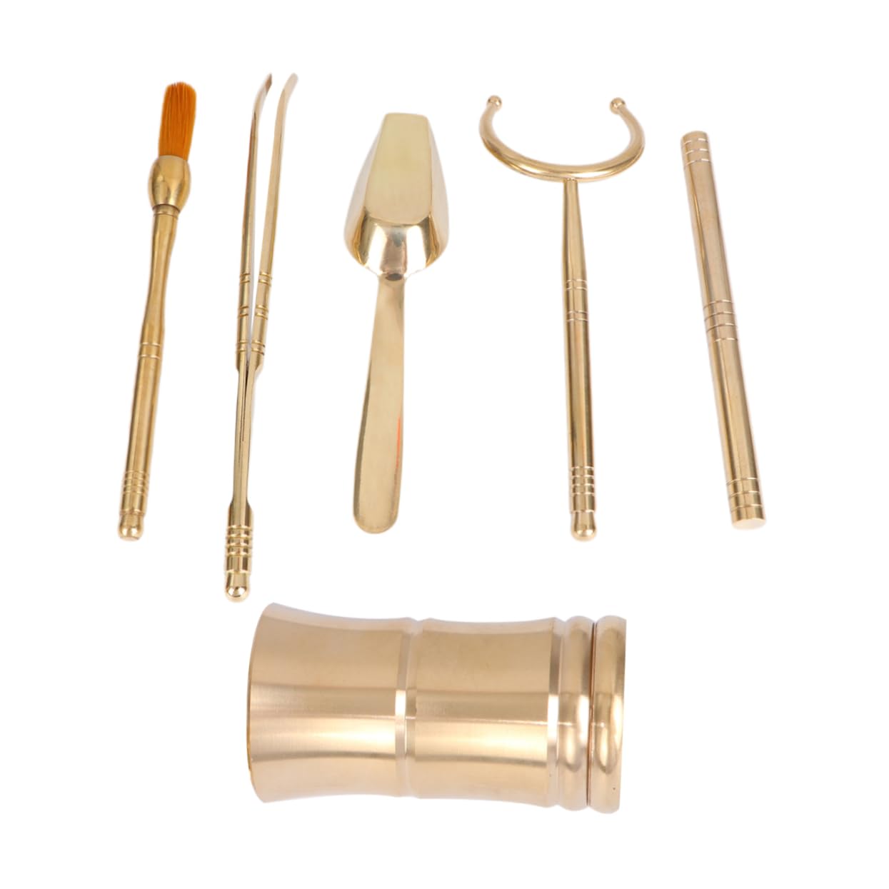 Luxshiny Chinese Kung Fu Tea Set 6pc Bamboo Tool Kit Tea Pot Clip Spoon Accessory