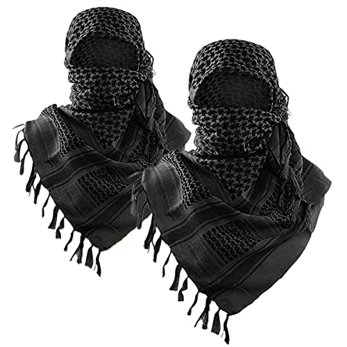 Image of Luxns Military Shemagh Tactical Desert Scarf / 100% Cotton Keffiyeh Scarf Wrap for Men And Women