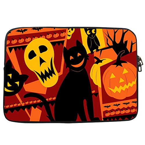 Image of TheSkinMantra Chain Laptop Sleeve Bag Compatible with Laptop /Macbooks /Chrombook /Notebook /Zbook (14.1 Inch (Chain), Black Cat)