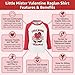Unique Baby Boys Valentines Day Shirt Raglan Long Sleeve Outfit for Toddler and Kids (6Y, Mister Valentine)