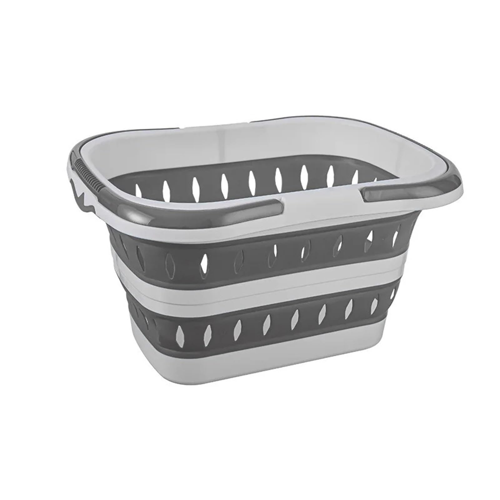 Panier à linge pliable extra large gris au design mural épuré