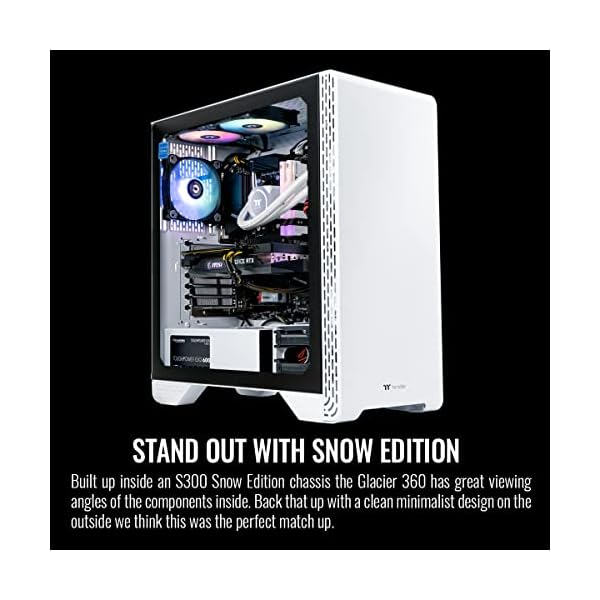 Thermaltake Graphite 360 Gaming PC (AMD Ryzen 5 5600X, RTX 3060, 16GB RGB 3200Mhz DDR4 ToughRAM RGB Memory, 1TB NVMe M.2, WiFi, Win 10 Home) Gaming Desktop Computer S1BK-B550-G36-LCS,Black - Image 9