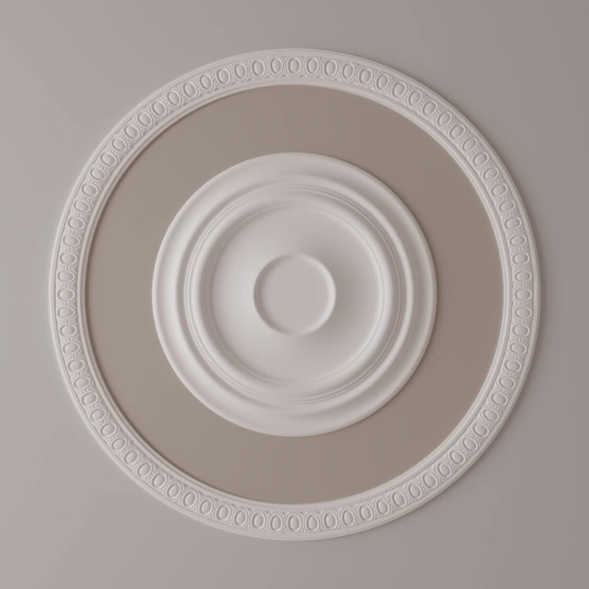 42"OD x 36"ID x 3"W x 3/4"P Egg and Dart Ceiling Ring Kit