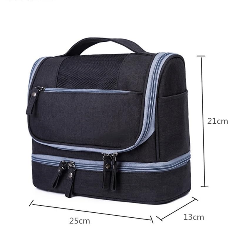 Borsa da Toilette Borsa portaoggetti per Articoli da Toilette Portatile da Viaggio da Appendere Grande capacità Separazione per liquidi Pacchetto Cosmetici Organizzazione Trucco