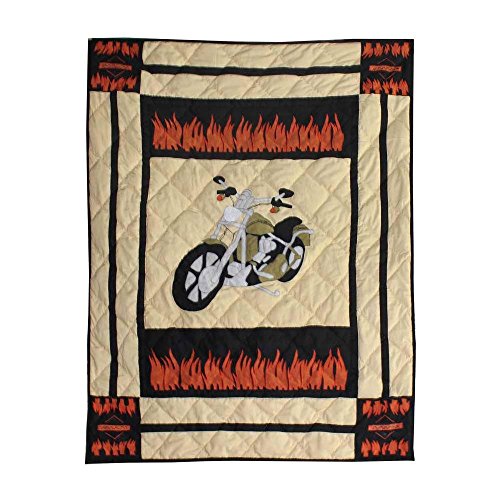 Patch Magic Motor Cycle Quilt Crib 36"X 46" #TOP3