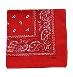Raylarnia Bandana Multi-Purpose 100% Cotton Headbands for Women, 22 inch Paisley Cowboy Bandanas for