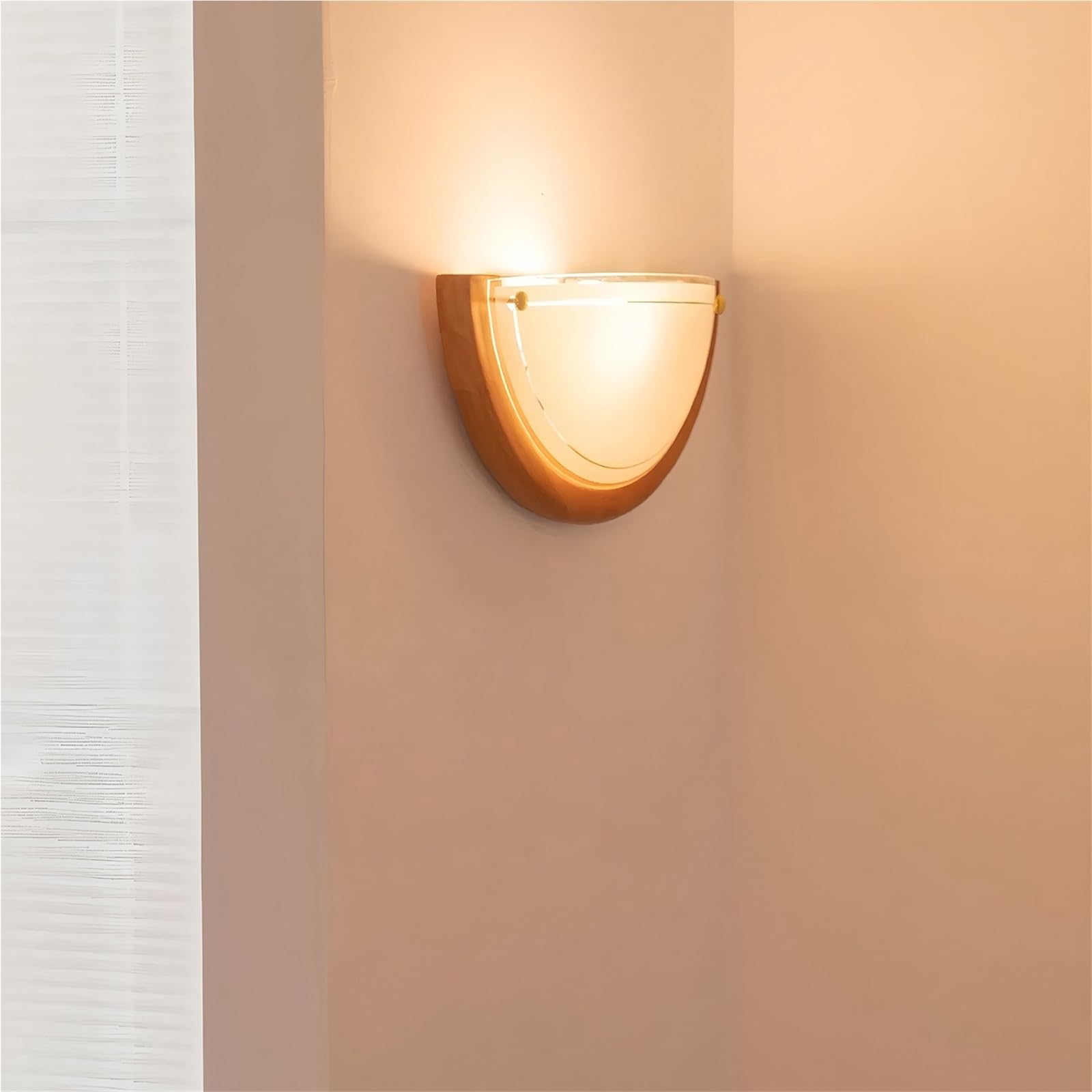 Apliques de pared Lámpara de espejo retro color nogal for entrada, pasillo, dormitorio, mesita noche